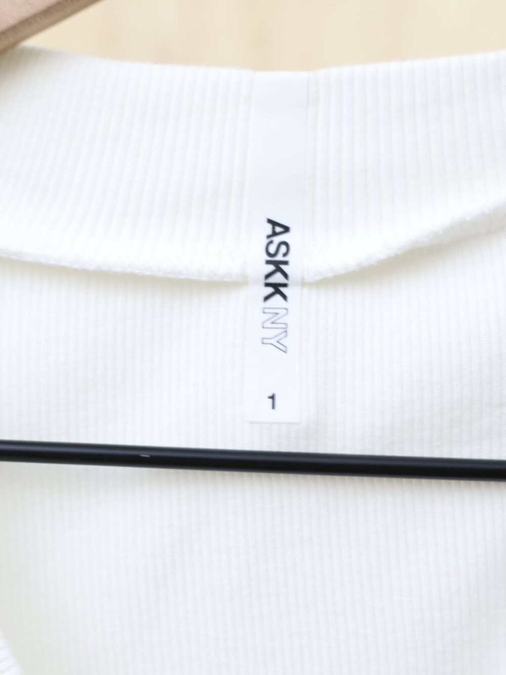 ASKK NY Long Sleeve Rib Button‎ Tee White Size 1 (Small) - Picture 4 of 4
